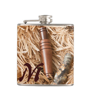 Stockenten-Erpel-Entenruf-Monogramm-Flasche Flachmann