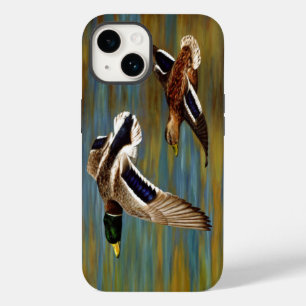 Stockenten fliegen über Teich iPhone Hülle