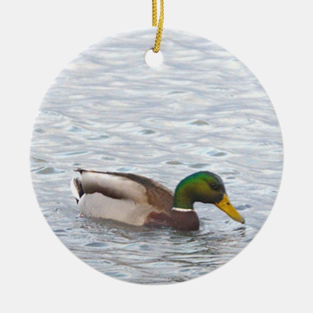 Stockenten-Foto-Ornament  Keramik Ornament (Vorne)