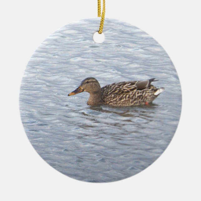 Stockenten-Foto-Ornament  Keramik Ornament (Vorne)