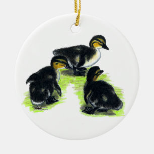 Stockenten-Küken Keramik Ornament