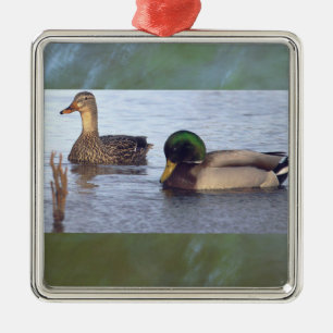 Stockenten-Schmuck Ornament Aus Metall