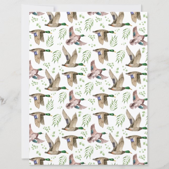Stockenten Scrapbook Papier (Vorderseite)