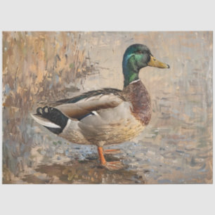 Stockenten-Wildtiermalerei-Decoupage Seidenpapier