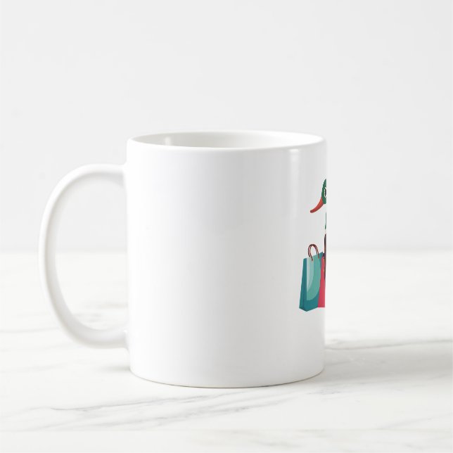 Stockenten-Witz lustiger Vogel Kaffeetasse (Links)