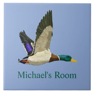 Stockenten-Zimmer-Schild Fliese