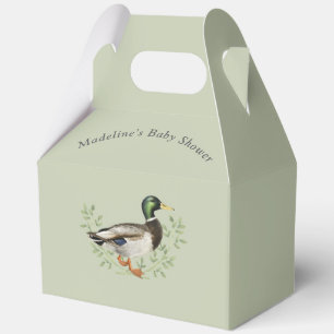 Stockentenente Sage Grün Vintage Babyparty Geschenkschachtel