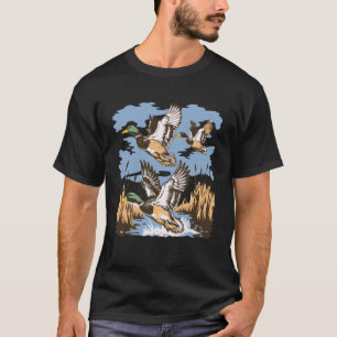 Stockentenjagd Mama Retro-Tarnung Daddy M T-Shirt