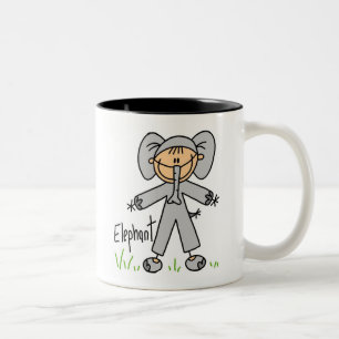 Stockfigur im Elefantenkostüm Tasse