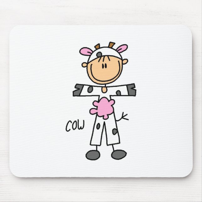 Stockfigur in Kuhkostüm-Mauspad Mousepad (Vorne)
