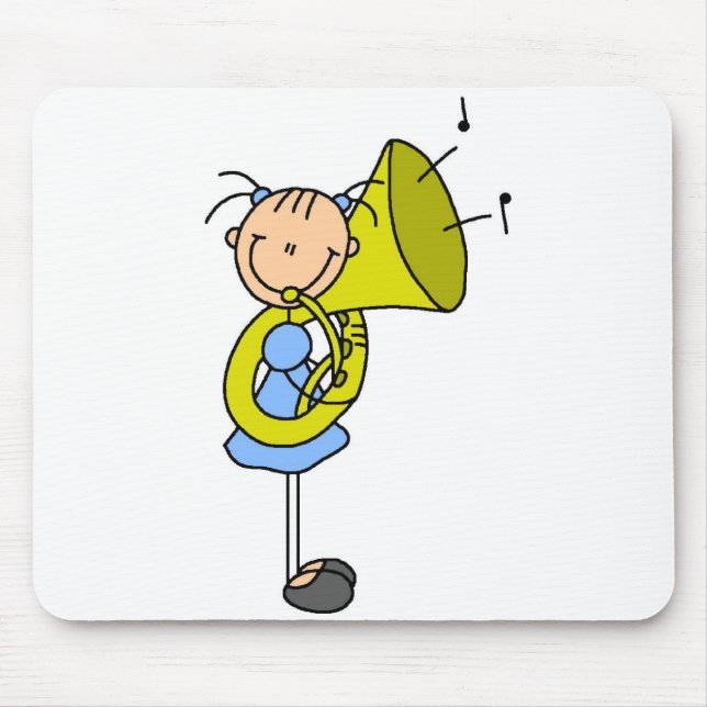 Stockfigur Tuba-Mauspad Mousepad (Vorne)