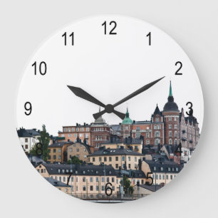 Stockholm-Ansicht Große Wanduhr