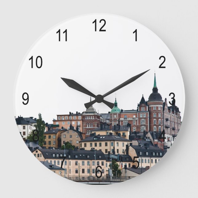 Stockholm-Ansicht Große Wanduhr (Vorderseite)