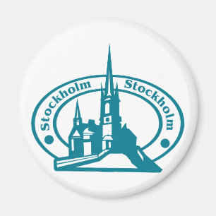 Stockholm-Briefmarke Magnet