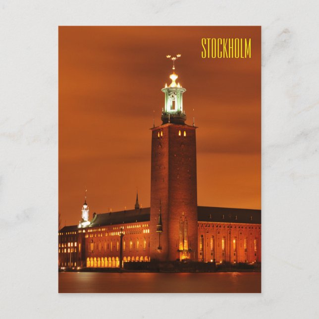 Stockholm City Hall, Schweden Postkarte (Vorderseite)