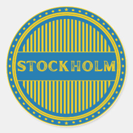 Stockholm City Pride Emblem – Swedish Identity Runder Aufkleber