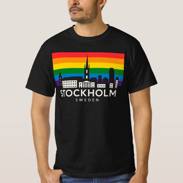 Stockholm City Sweden Rainbow Flag Kids | Swedish  T-Shirt (Vorderseite)