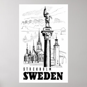 Stockholm, die Hauptstadt Schweden Poster
