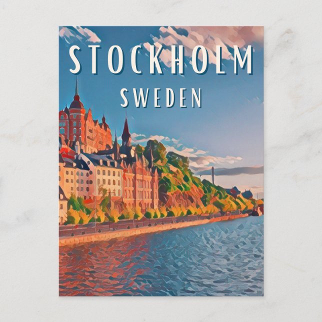 Stockholm - Die skandinavische Hauptstadt der Muse Postkarte (Vorderseite)