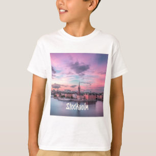 Stockholm Hauptstadt von Schweden Nachtansicht T-Shirt