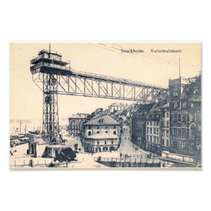 Stockholm, Katarinahissen Lift, 1919, Fotodruck