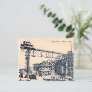 Stockholm, Katarinahissen Lift, 1919, Postkarte