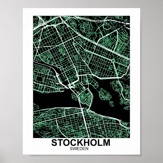 Stockholm Map Poster (Vorne)
