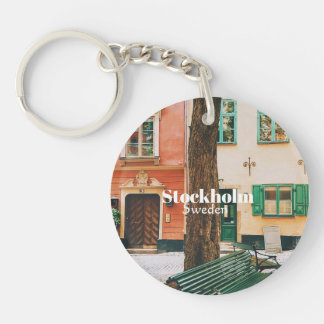 Stockholm Old Town, Gamla Stan, Sweden Souvenir Schlüsselanhänger