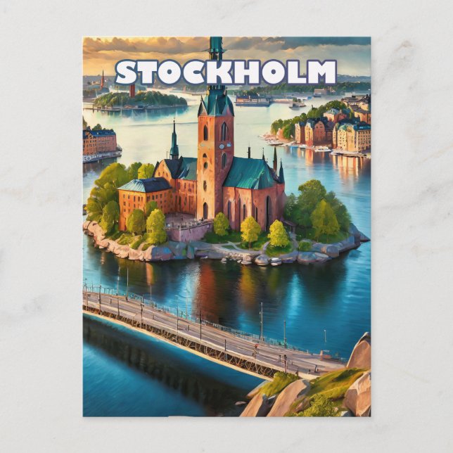 Stockholm (Perle) Postkarte (Vorderseite)