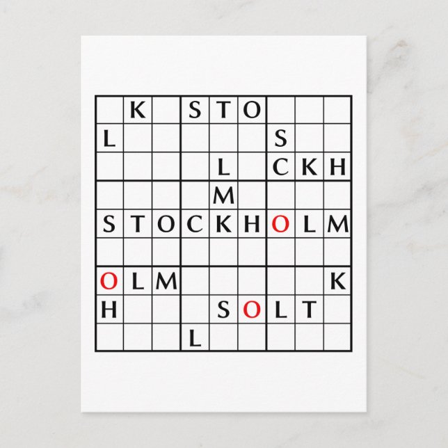 STOCKHOLM POSTKARTE (Vorderseite)