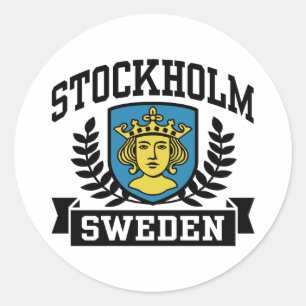 Stockholm Runder Aufkleber