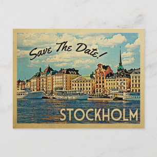 Stockholm Save the Date Schweden Ankündigungspostkarte