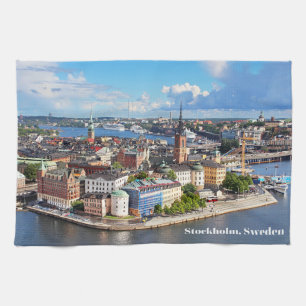 Stockholm, Schweden Alte Historische Stadtgebäude Geschirrtuch