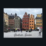 Stockholm Schweden Altstadt Gamla stan personalisi Postkarte<br><div class="desc">Ein Foto des alten Stadtteils von Stockholm,  Schweden. Der Text sagt: "Stockholm,  Schweden",  aber kann geändert und angepasst werden,  um Ihre Bedürfnisse.</div>