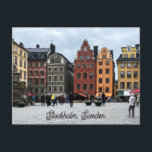 Stockholm Schweden Altstadt Gamla stan personalisi Postkarte<br><div class="desc">Ein Foto des alten Stadtteils von Stockholm,  Schweden. Der Text sagt: "Stockholm,  Schweden",  aber kann geändert und angepasst werden,  um Ihre Bedürfnisse.</div>