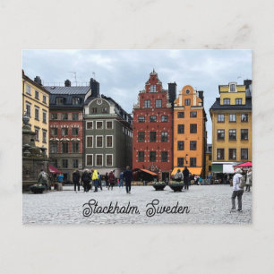 Stockholm Schweden Altstadt Gamla stan personalisi Postkarte
