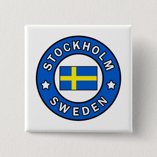 Stockholm Schweden Button (Vorderseite)