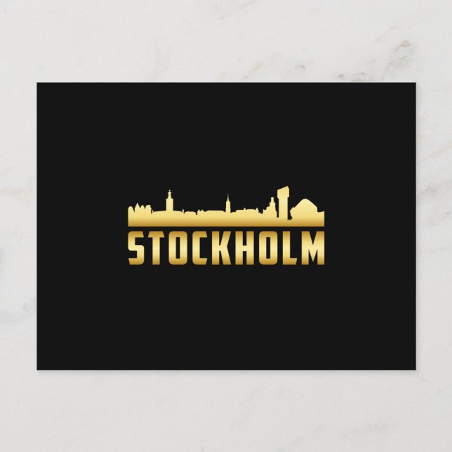 Stockholm Schweden City Skyline Cityscape Funny Gi Postkarte (Vorderseite)