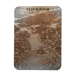 Stockholm Schweden City View Sky Magnet