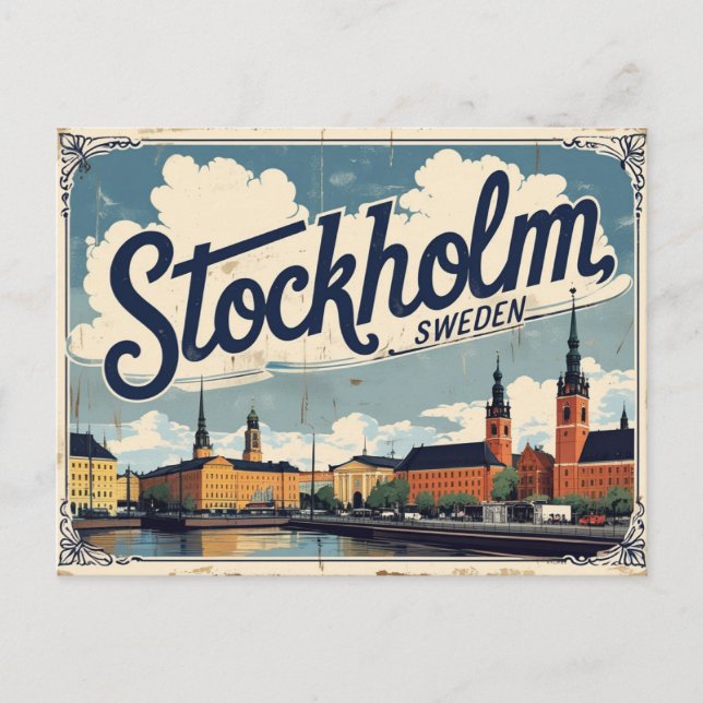 Stockholm Schweden - die nordische Hauptstadt Eleg Postkarte (Vorderseite)