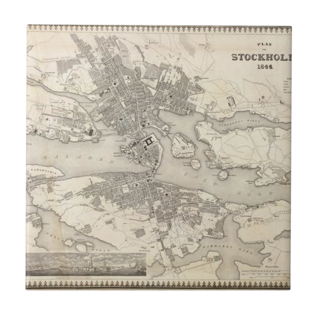 Stockholm, Schweden Fliese (Vorderseite)