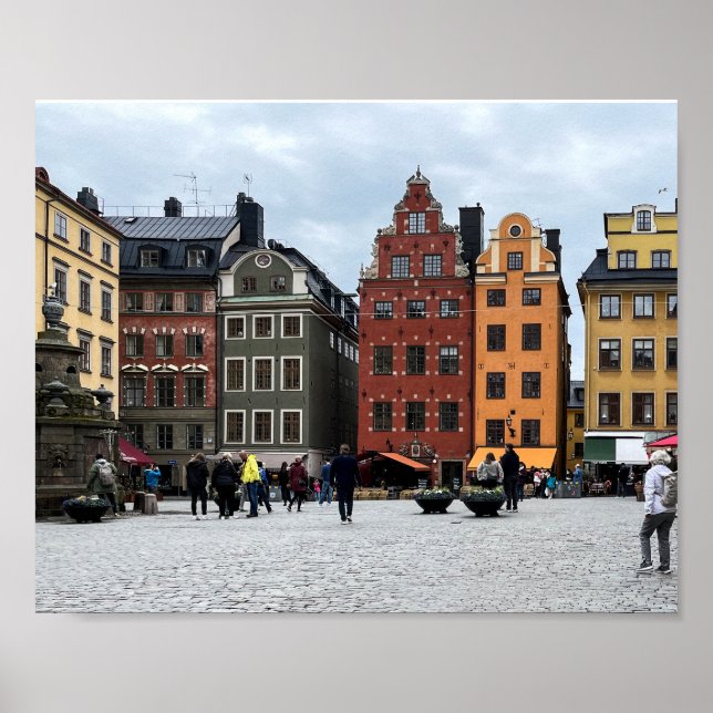 Stockholm Schweden Gamla stan Fotografie Poster (Vorne)