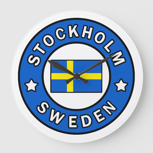 Stockholm Schweden Große Wanduhr (Vorderseite)