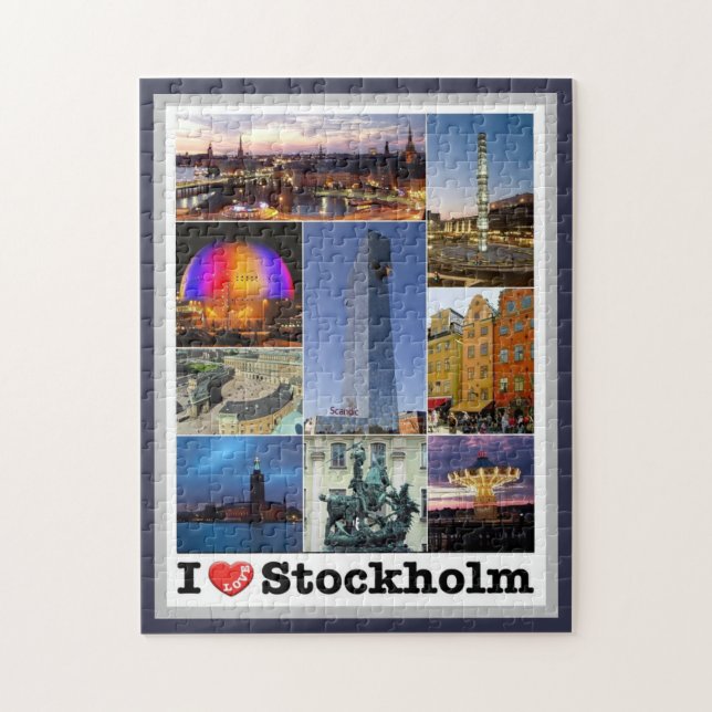 Stockholm - Schweden - I Liebe - Puzzle (Vertikal)