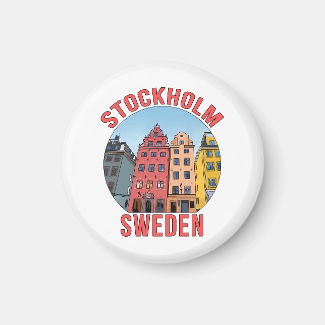 Stockholm Schweden Magnet (Vorne)