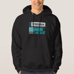 Stockholm Schweden Moderne urbane Typografie-Desig Hoodie