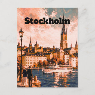Stockholm Schweden Postkarten Kunst, Stockholm Pos