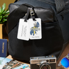 Stockholm Schweden Provinz Karte Vintag Souvenir Gepäckanhänger