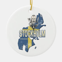 Stockholm Schweden Provinz Karte Vintag Souvenir