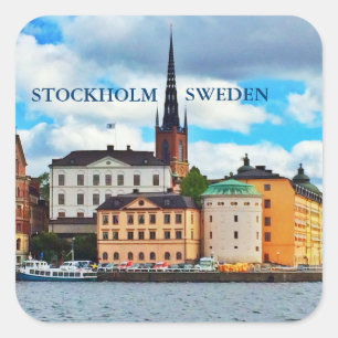 Stockholm, Schweden Quadratischer Aufkleber